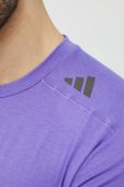 Тренувальна футболка adidas Performance Designed for Training колір фіолетовий однотонна