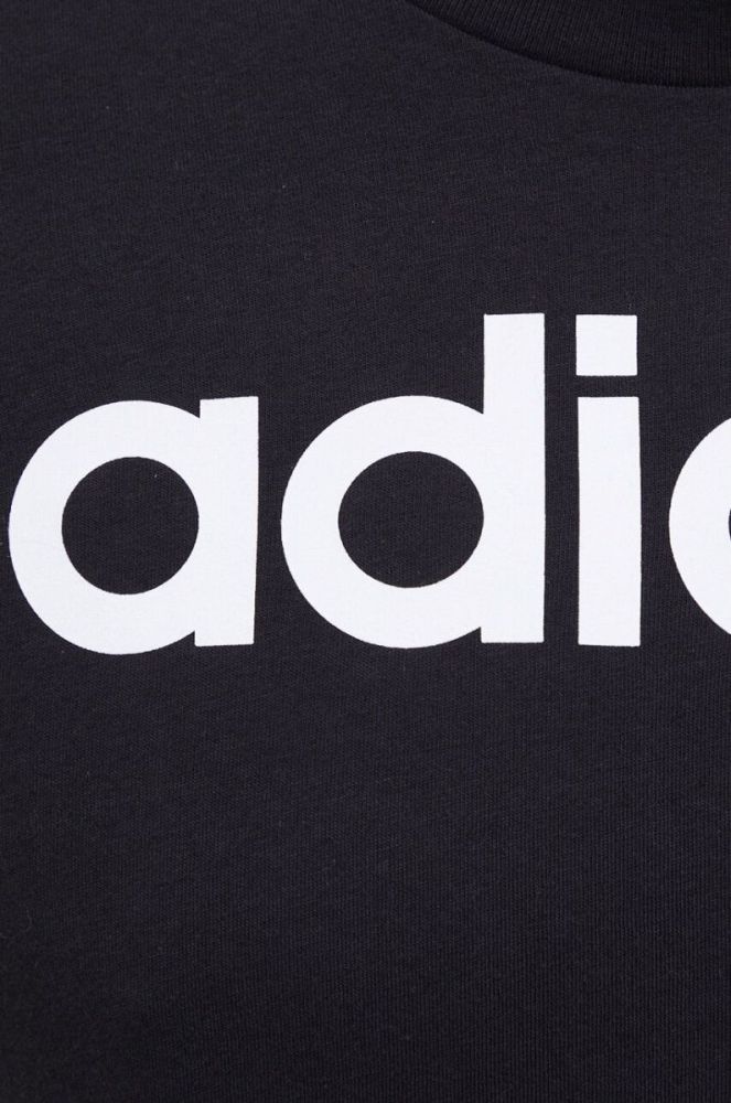 Бавовняна футболка adidas колір чорний з принтом (3040573) фото 6