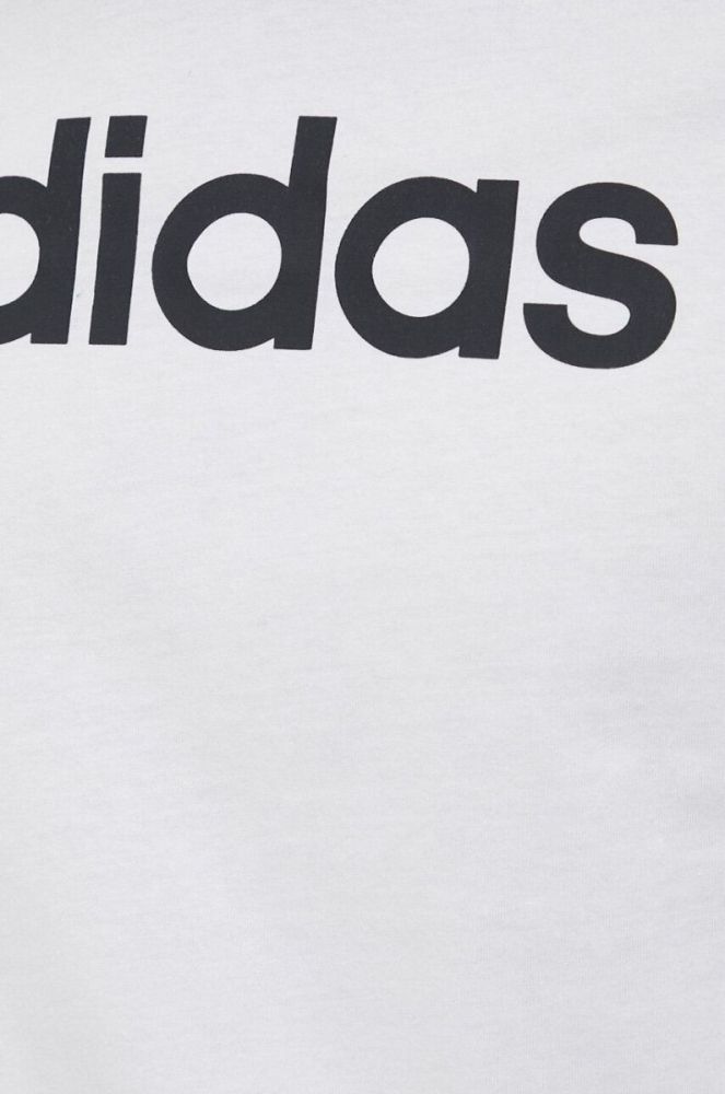 Бавовняна футболка adidas колір білий з принтом (3220488) фото 5