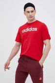 Бавовняна футболка adidas колір червоний з принтом (3152153)