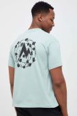 Бавовняна футболка Marmot колір бірюзовий з принтом