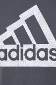 Бавовняна футболка adidas колір сірий з принтом (3148872)