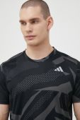 Бігова футболка adidas Performance Own the Run Seasonal колір чорний візерунок