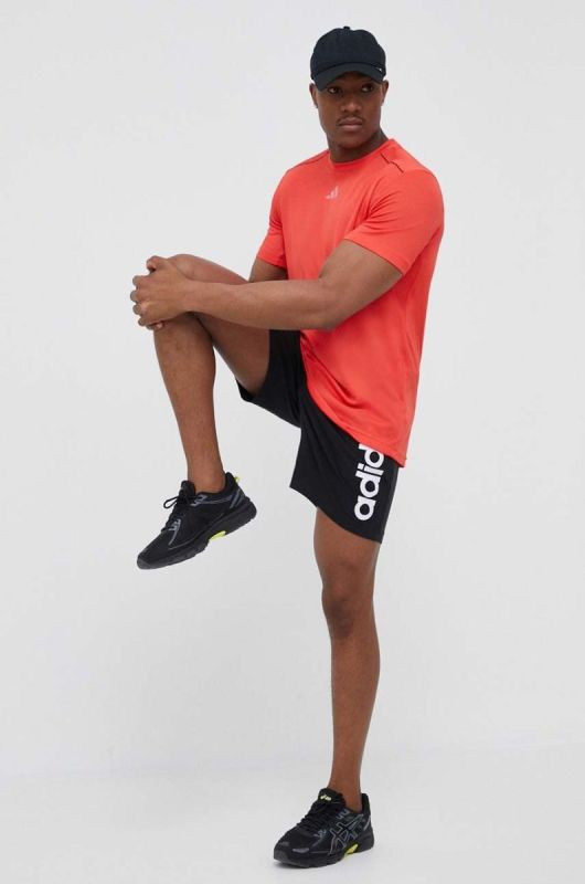 Тренувальна футболка adidas Performance Workout Base колір червоний з принтом фото 2