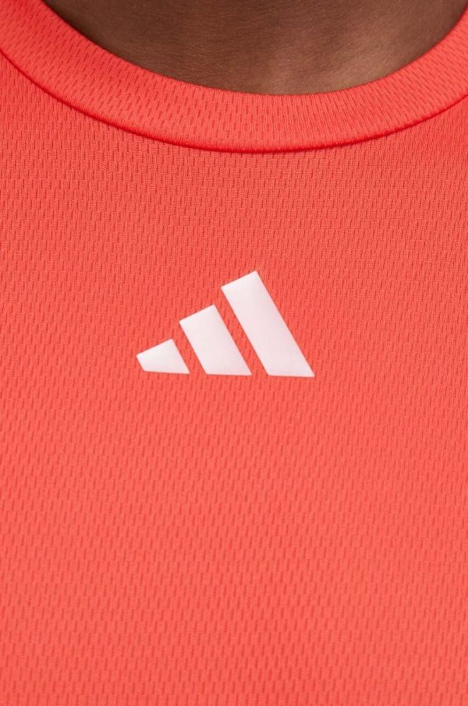 Тренувальна футболка adidas Performance Workout Base колір червоний з принтом фото 5