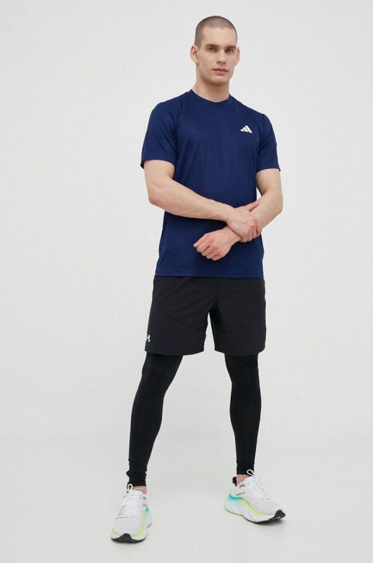 Тренувальна футболка adidas Performance Train Essentials колір синій однотонна фото 2