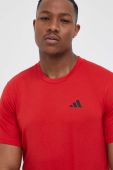 Тренувальна футболка adidas Performance Train Essentials Feelready колір червоний однотонна