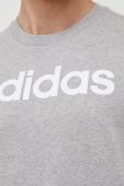 Бавовняна футболка adidas колір сірий з принтом (3192176)