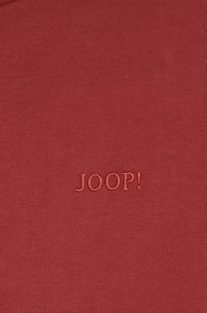 Бавовняна футболка Joop! колір бордовий однотонний фото 5