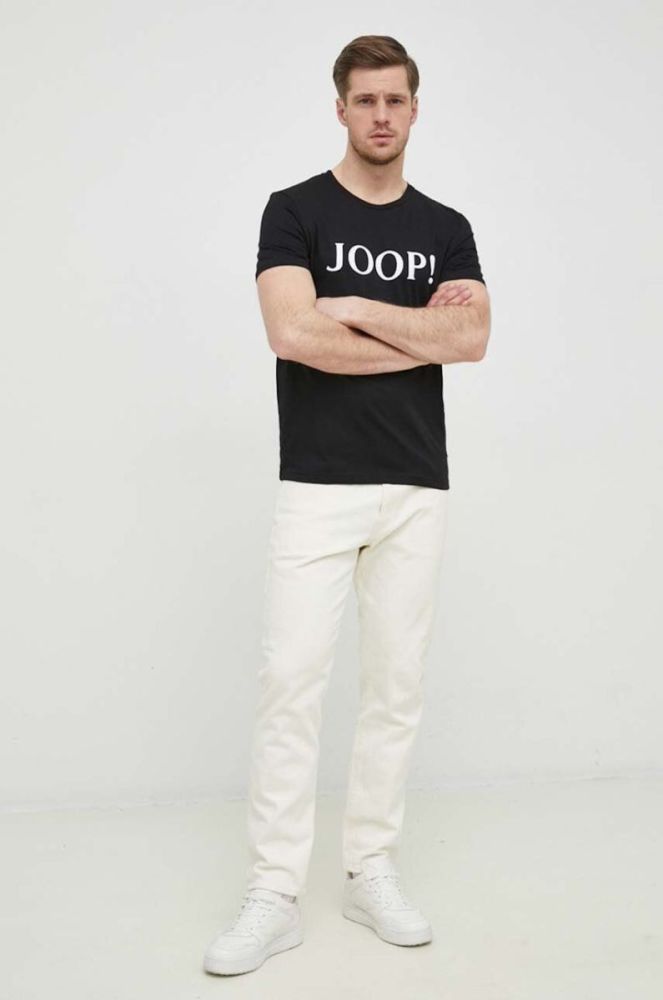 Бавовняна футболка Joop! колір чорний з принтом (3047395) фото 2