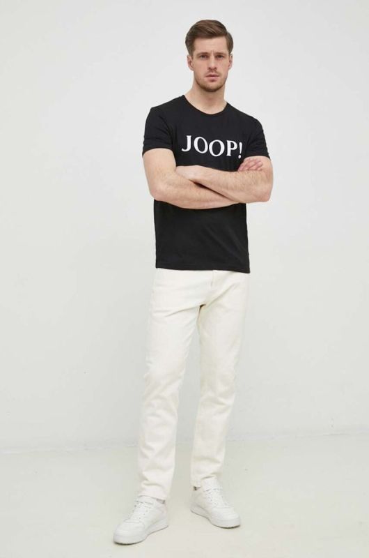 Бавовняна футболка Joop! колір чорний з принтом (3047395) фото 2