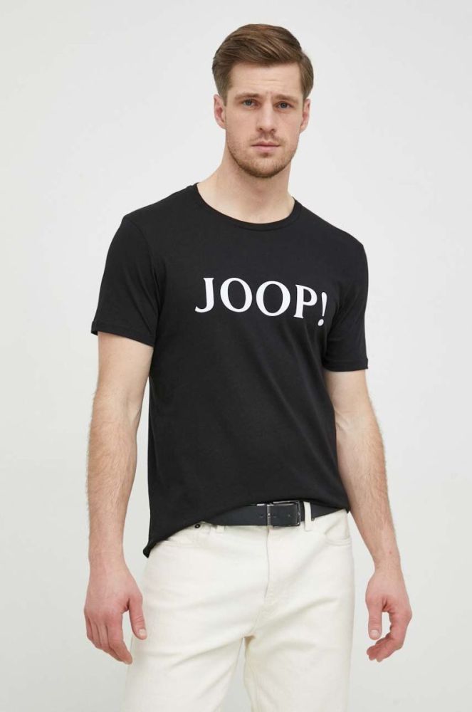 Бавовняна футболка Joop! колір чорний з принтом (3047395) фото 4