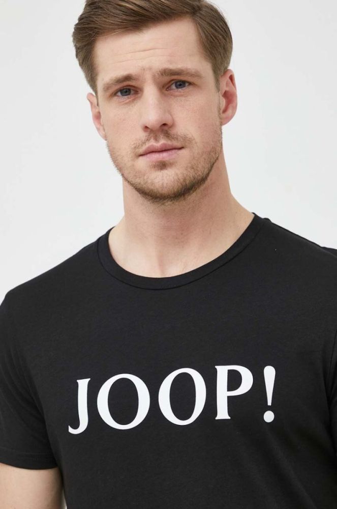 Бавовняна футболка Joop! колір чорний з принтом (3047395) фото 5
