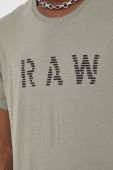 Бавовняна футболка G-Star Raw колір зелений з принтом (3213648)