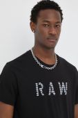 Бавовняна футболка G-Star Raw колір чорний з принтом (3212839)