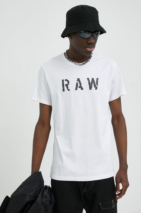 Бавовняна футболка G-Star Raw 2-pack колір білий з принтом Бавовняна футболка G-Star Raw 2-pack колір білий з принтом