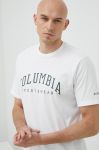 Бавовняна футболка Columbia колір білий візерунок (2962905)