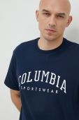 Бавовняна футболка Columbia колір синій візерунок