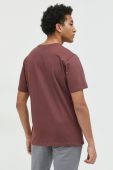 Бавовняна футболка Columbia колір бордовий візерунок