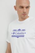 Бавовняна футболка Columbia колір білий візерунок (2962921)