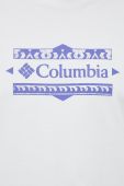 Бавовняна футболка Columbia колір білий візерунок (2962921)