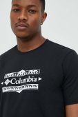 Бавовняна футболка Columbia колір чорний візерунок (2962913)