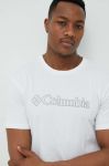 Спортивна футболка Columbia Pacific Crossing II колір білий з принтом