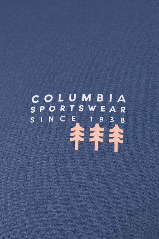 Спортивна футболка Columbia Legend Trail з принтом колір блакитний фото 6