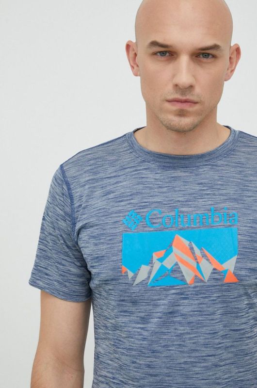 Спортивна футболка Columbia Zero Rules з принтом колір блакитний