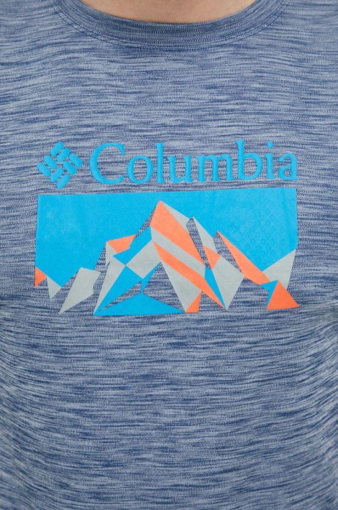 Спортивна футболка Columbia Zero Rules з принтом колір блакитний фото 5
