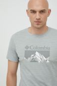 Спортивна футболка Columbia Zero Rules колір сірий з принтом