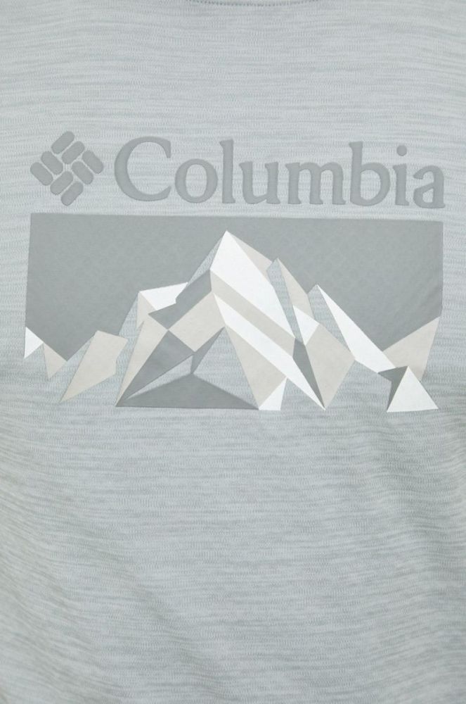 Спортивна футболка Columbia Zero Rules колір сірий з принтом фото 5