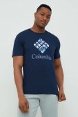Бавовняна футболка Columbia колір синій з принтом (2955821)