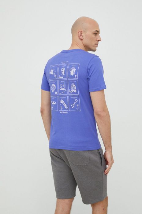 Бавовняна футболка Columbia колір фіолетовий з принтом 1934824.SS23-112