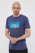 Спортивна футболка Columbia Thistletown Hills з принтом колір блакитний