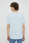 Бавовняна футболка Lee меланж колір блакитний (2958025)