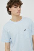 Бавовняна футболка Lee меланж колір блакитний (2958025)