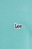 Бавовняна футболка Lee колір зелений з аплікацією