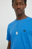 Бавовняна футболка Lee меланж колір блакитний (3065646)