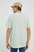 Бавовняна футболка Lee колір зелений однотонний