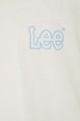 Бавовняна футболка Lee колір бежевий з аплікацією
