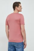Бавовняна футболка BOSS колір рожевий з принтом