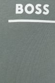 Бавовняна футболка BOSS колір бірюзовий однотонний