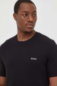 Футболка BOSS чоловічий колір чорний однотонний