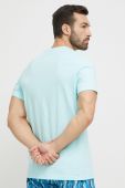 Пляжна футболка BOSS колір бірюзовий візерунок