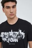 Футболка Armani Exchange чоловічий колір чорний з принтом (2958045)