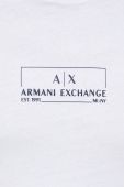 Бавовняна футболка Armani Exchange колір білий з принтом (3047421)