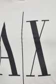 Бавовняна футболка Armani Exchange колір бежевий з принтом