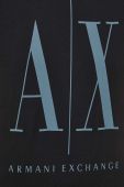 Бавовняна футболка Armani Exchange колір чорний з принтом (3360973)