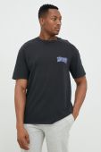 Бавовняна футболка Quiksilver колір чорний з принтом (2967256)